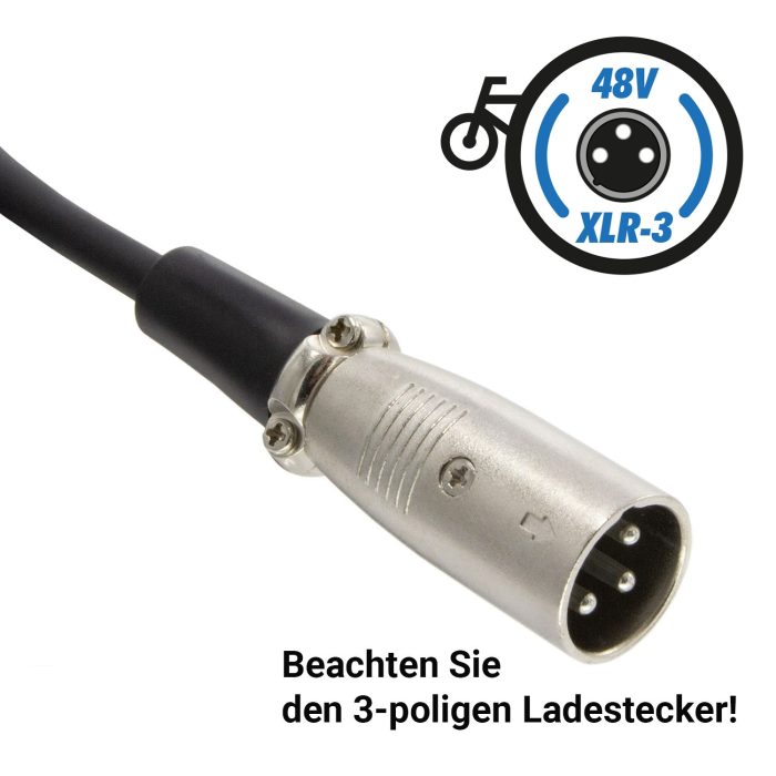 Acculader 48V / 2A Li-ion E-bike accu met XLR-stekker - Afbeelding 4