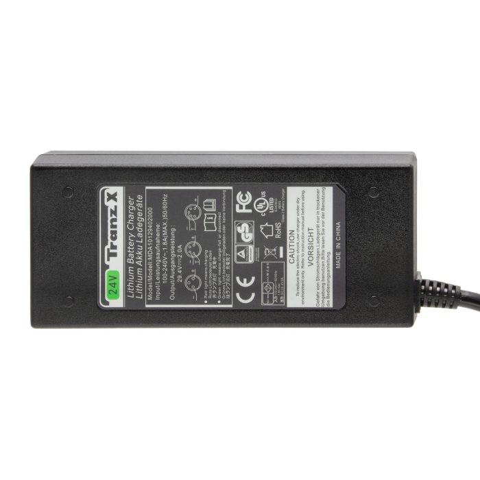 TranzX Oplader 24V CH-02 – 29,4V/2,0A voor e-bike accu's - Afbeelding 3