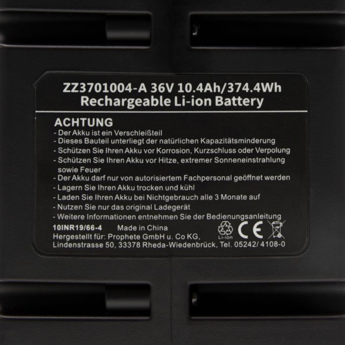 Prophete SideClick E-Bike Accu 36V 10,4Ah CAN-Bus - Afbeelding 5