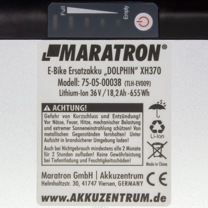 Maratron Dolphin XH370 E-Bike Accu 37V 18,2Ah - Afbeelding 3